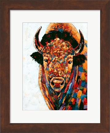 Framed Autumn Bison Print