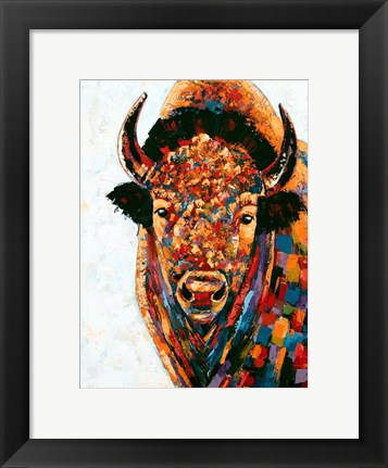 Framed Autumn Bison Print