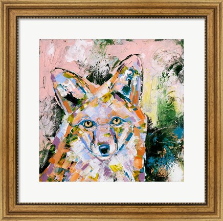 Framed Lilac Forest Fox Print