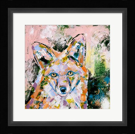 Framed Lilac Forest Fox Print