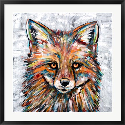 Framed Fox of Many Colors Print