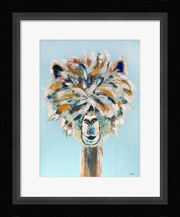 Framed Crazy Hair Llama II Print