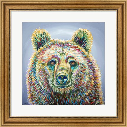 Framed Grey Bear Print