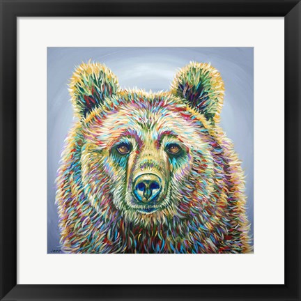 Framed Grey Bear Print