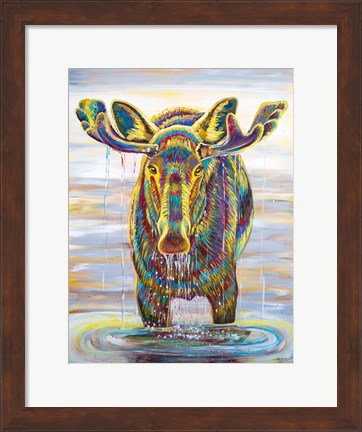 Framed Water Moose Print
