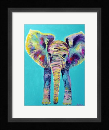 Framed Baby Blue Elephant Print