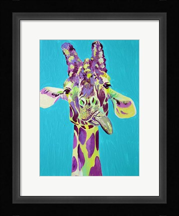 Framed Dopey Giraffe Print