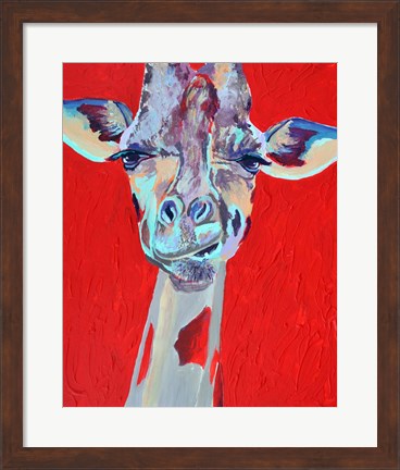 Framed Grumpy Giraffe Print