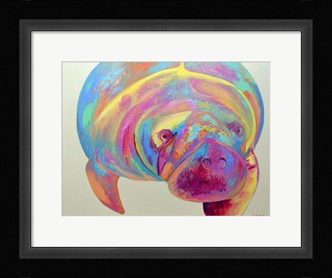 Framed Hue Manatee Print