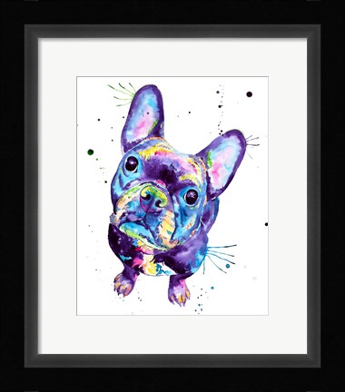 Framed Dark Frenchie Print
