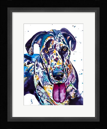 Framed Colorful Great Dane Print
