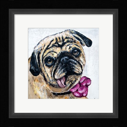 Framed Miss Molly the Pug Print