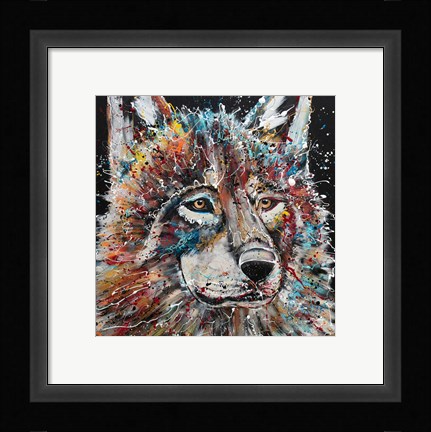 Framed Electric Wolf Print