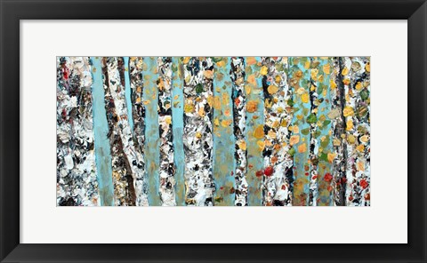 Framed Blue Sky Aspens Print