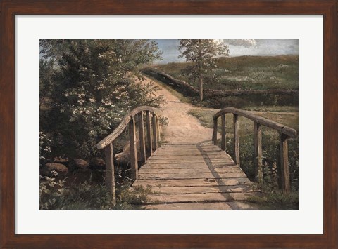 Framed Wooden Bridge Print