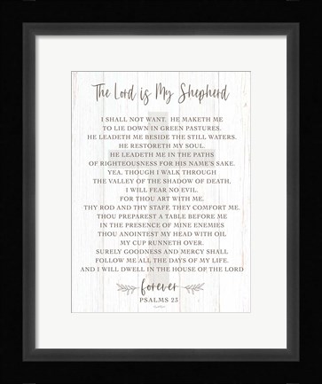 Framed Lord is My Shepherd Print