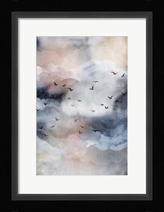 Framed Misty Landscape III Print