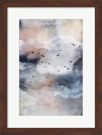 Framed Misty Landscape III Print
