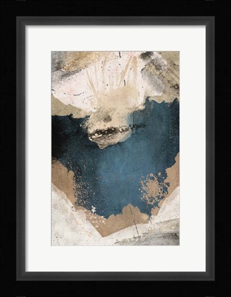 Framed Navy Shards Print