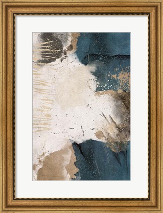 Framed Navy Shards II Print