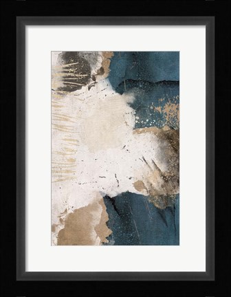 Framed Navy Shards II Print