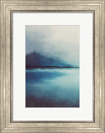 Framed Misty Blue Landscape Print