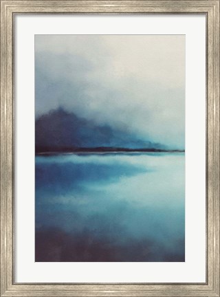 Framed Misty Blue Landscape Print