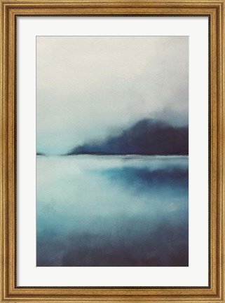 Framed Misty Blue Landscape II Print