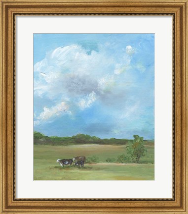 Framed Cow Pasture Print