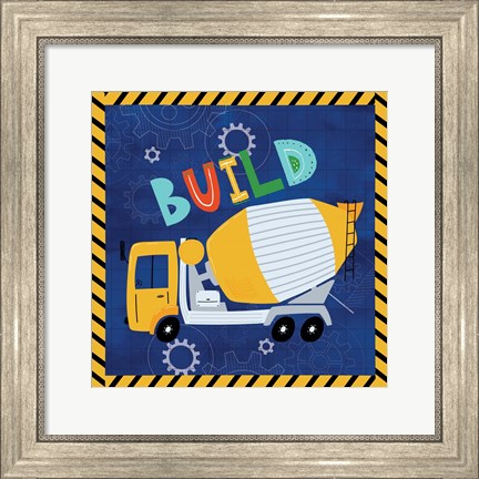Framed Build - Cement Truck Print