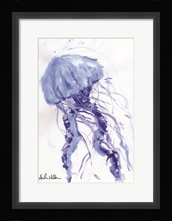 Framed Blue Jellyfish Print