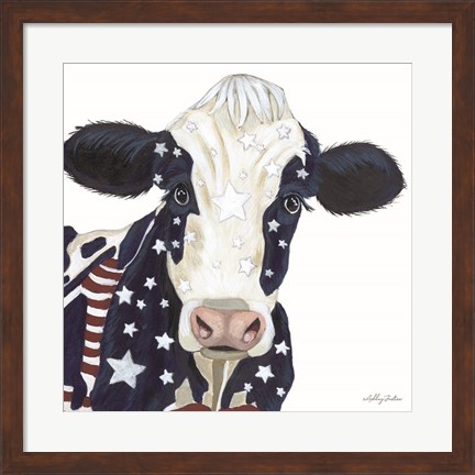 Framed Freedom Cow Print
