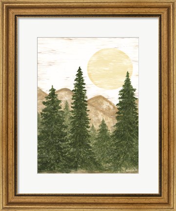Framed Evergreens Print