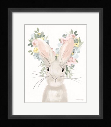 Framed Floral Rabbit Print