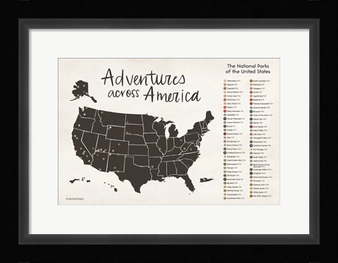 Framed Adventures Across America Print