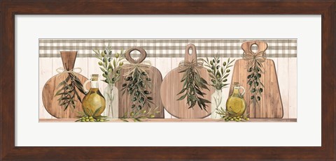 Framed Olives and Olive Oil Print