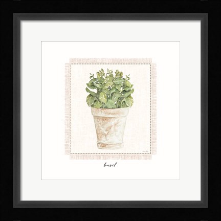 Framed Fresh Basil Print
