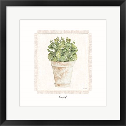 Framed Fresh Basil Print