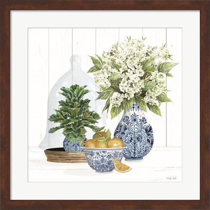 Framed Chinoiserie Florals II Print