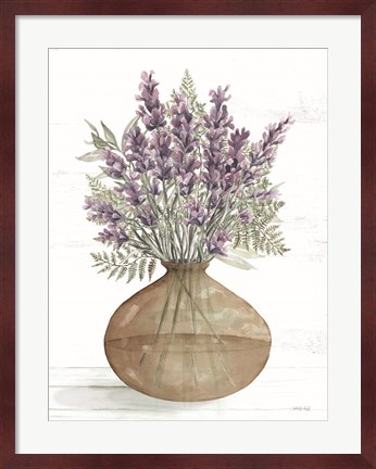 Framed Lavender Vase Print