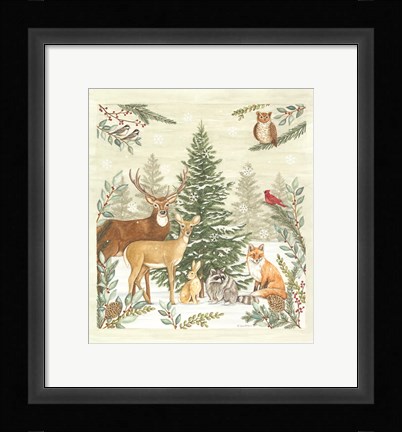 Framed Woodland Winter Print