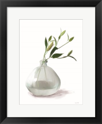 Framed Lily Stem Vase Print