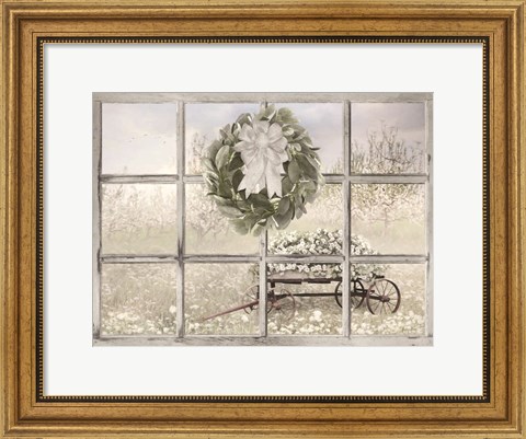Framed View of Spring Blossoms Print