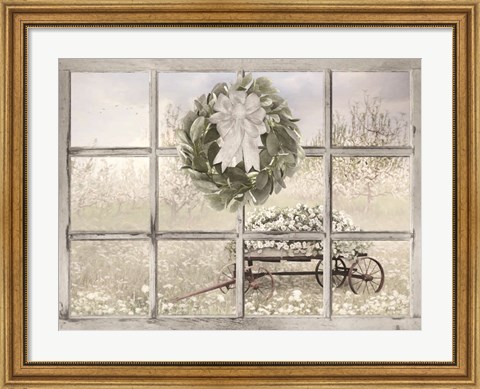 Framed View of Spring Blossoms Print