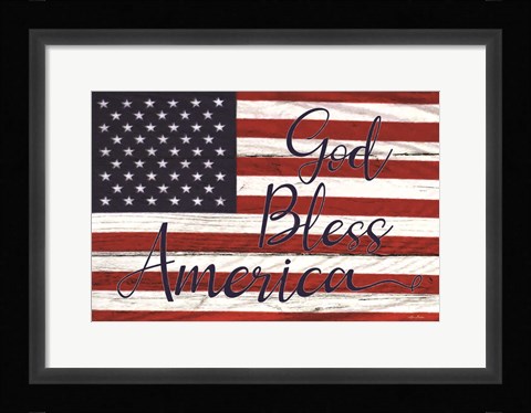Framed God Bless America Print