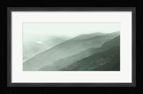 Framed Newfound Gap in Green Print