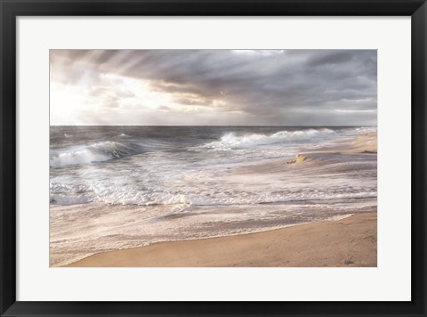 Framed Stormy Beach Print