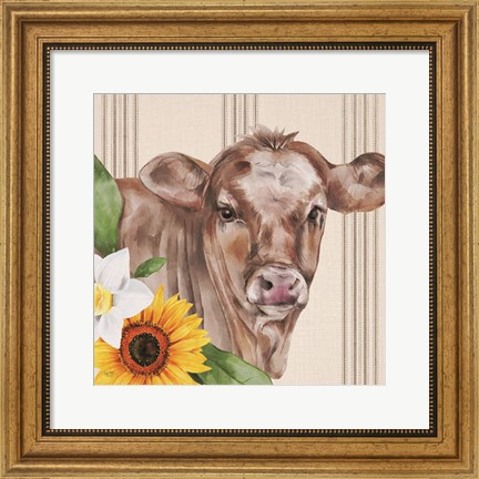 Framed Beauford with Flowers Print