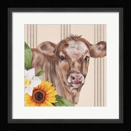 Framed Beauford with Flowers Print