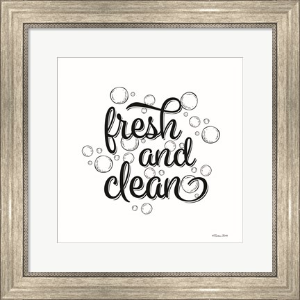 Framed Fresh and Clean Bubbles Print